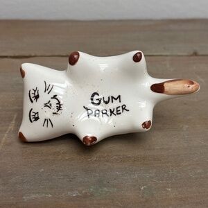 Vintage MCM 1950-60's Ceramic Chewing Gum Parker Kitty Cat Blue - Las Vegas